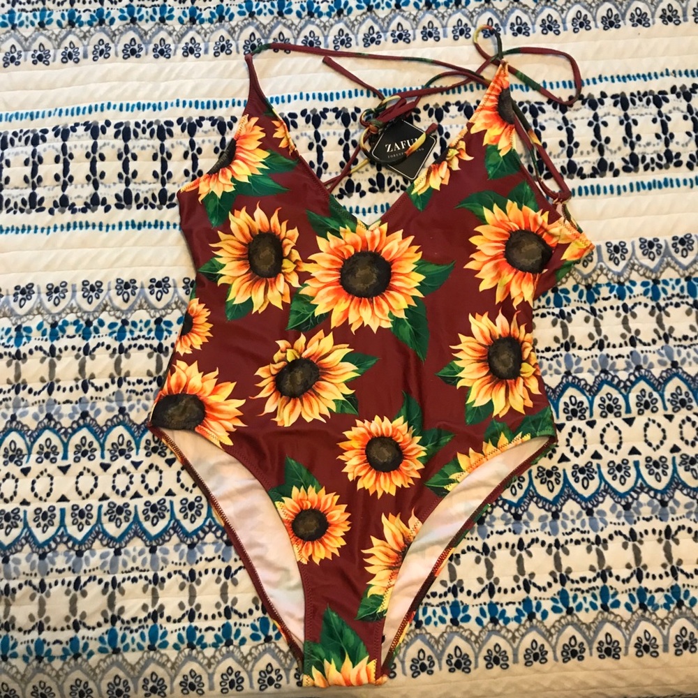 Sunflower One Piece Swimsuit
